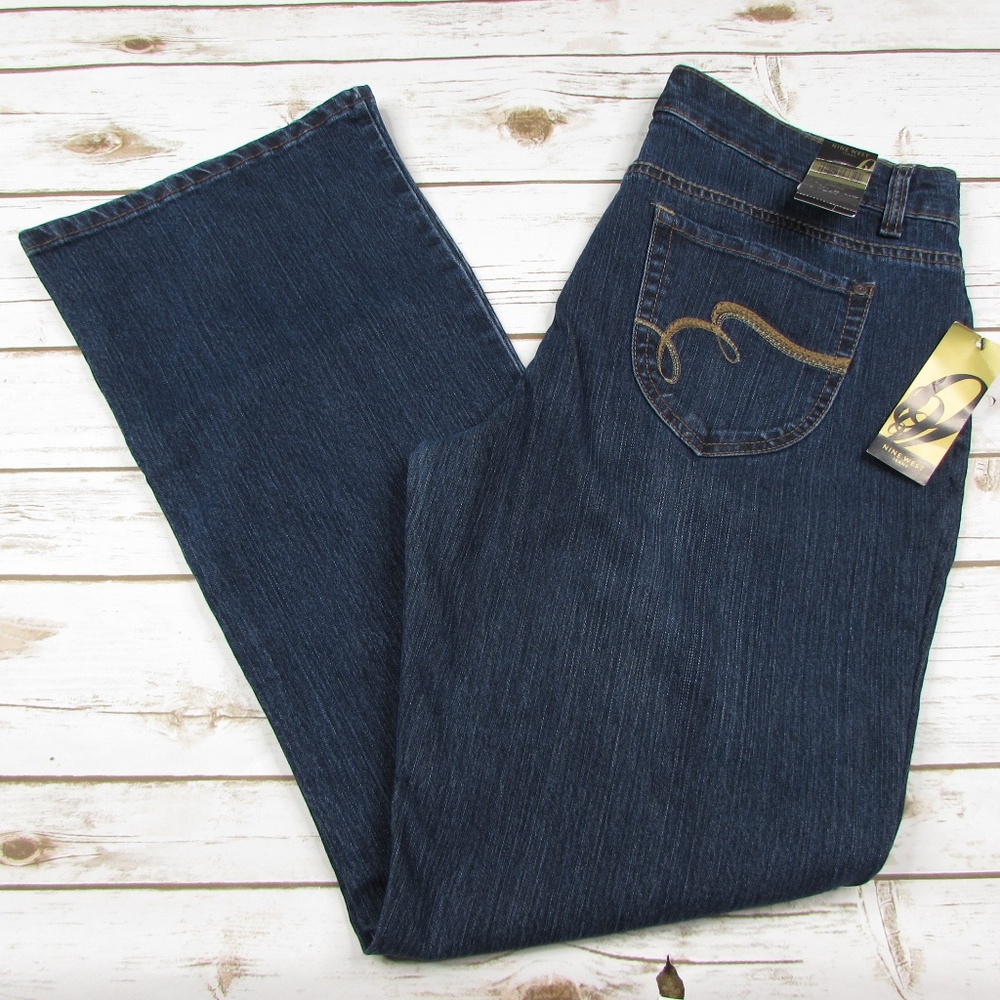 Nine West Dark Wash Bootcut Size 12